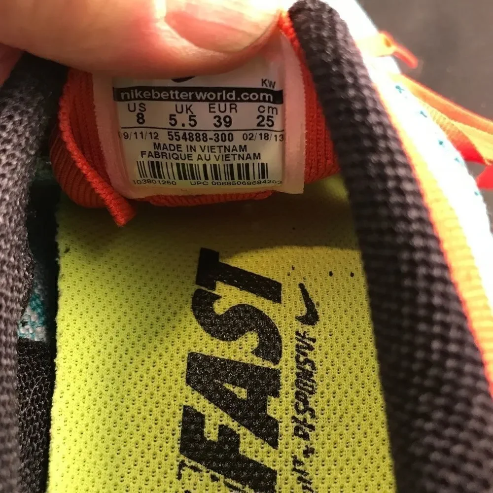 Excellent NIKE FLYKNIT Lunar 1 Blue Coral sz 8 US